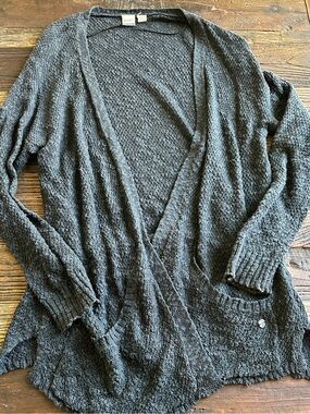Roxy | Women's Charcoal Navy Open-Front Textured Cardigan